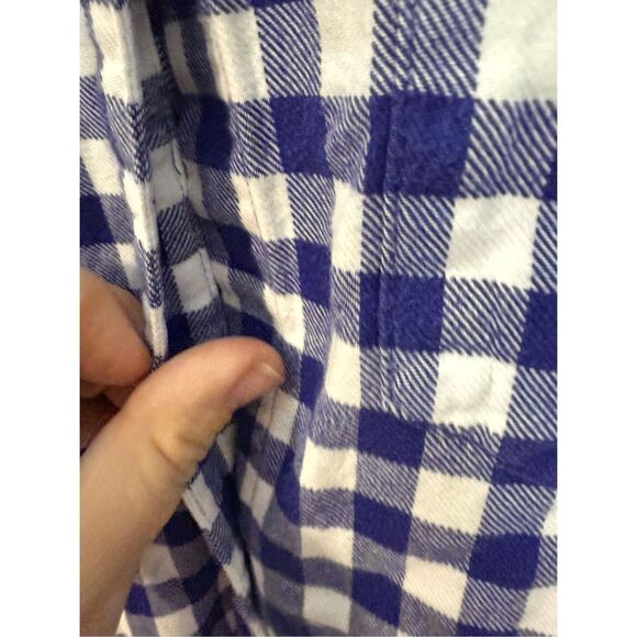J. Crew Boy Flannel Check Button Down Womens Size 4 - Picture 4 of 6